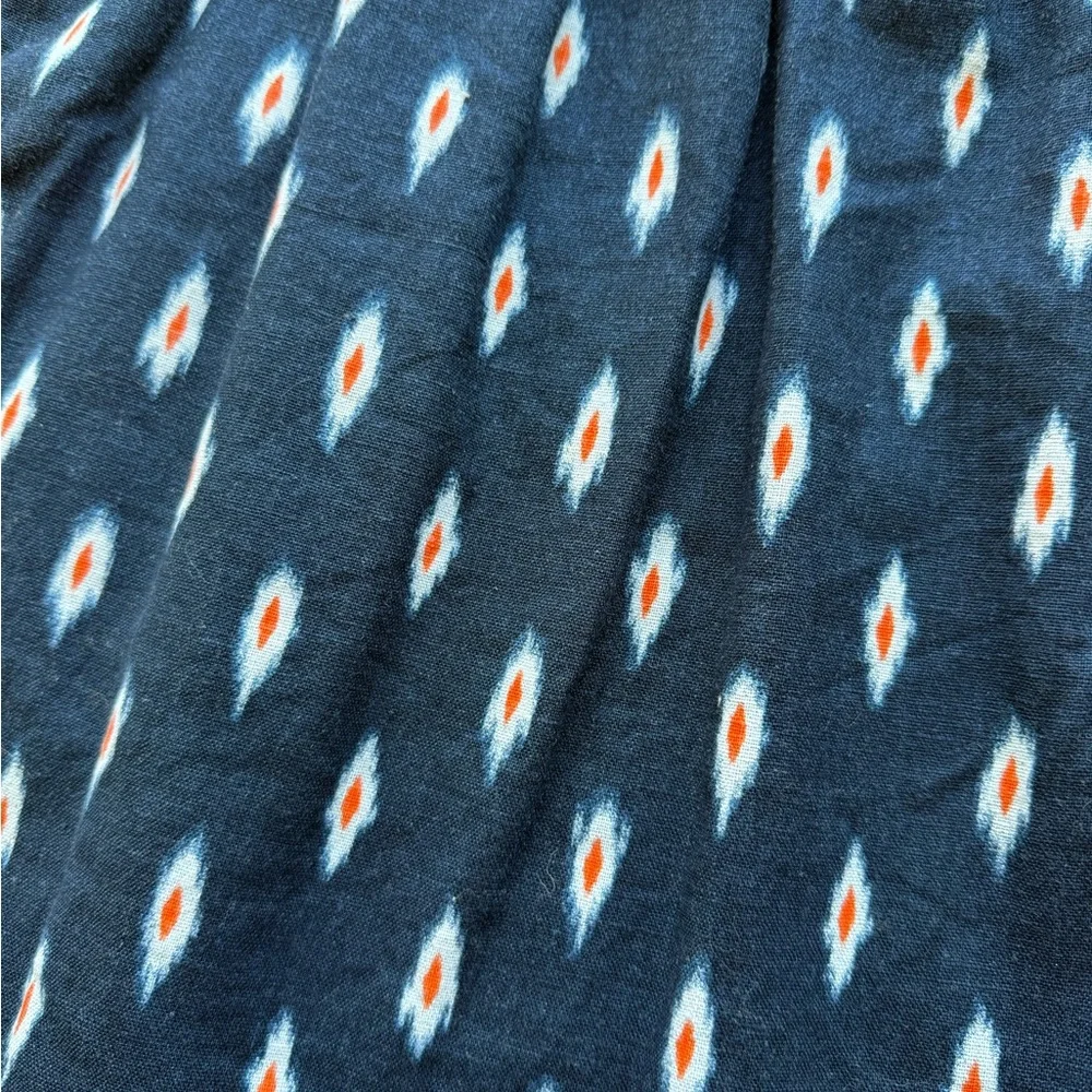 J. Crew Navy Patterned Scallop Hem Women's Skirt - Size 14